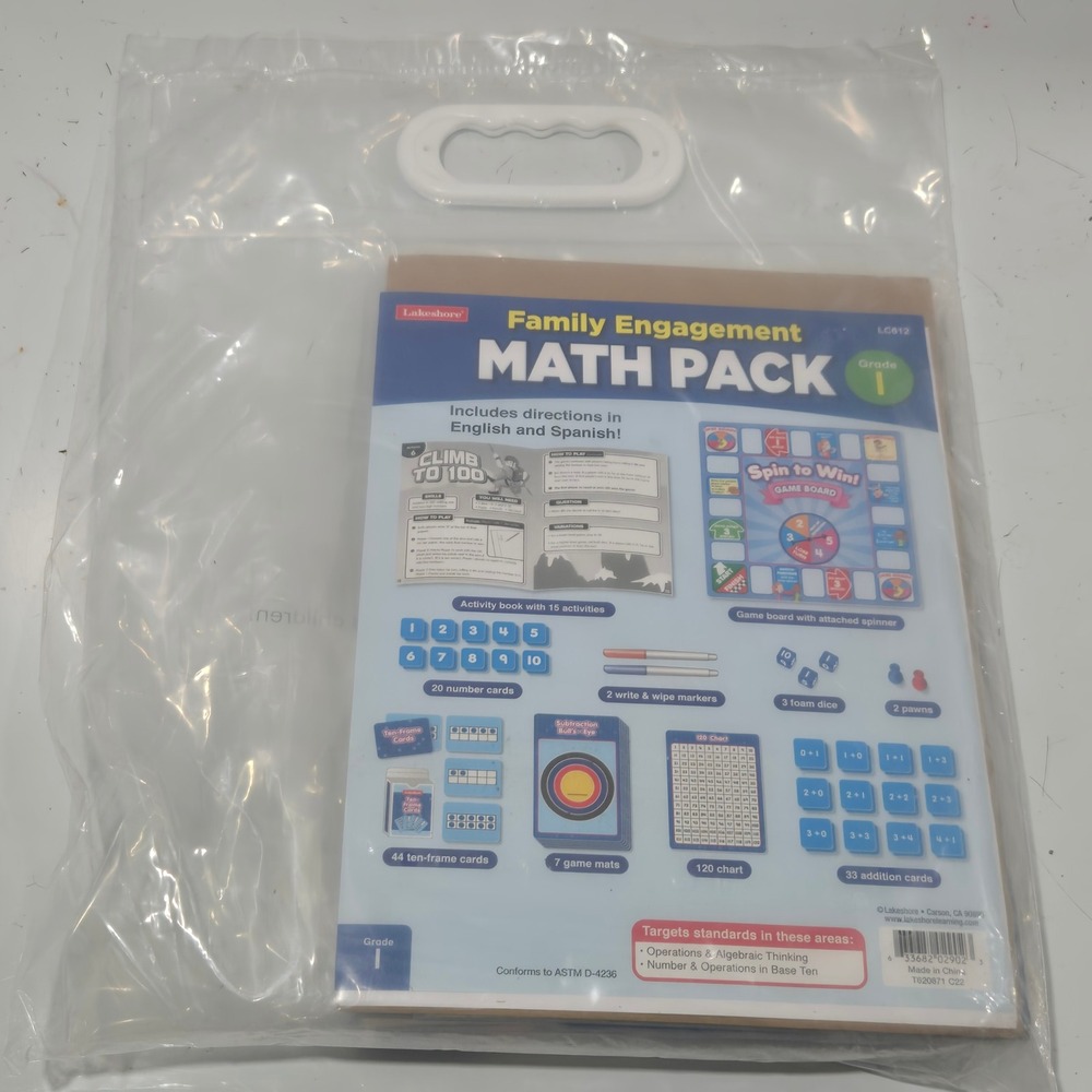 Lakeshore Family Engagement Math Pack Grade 1 LC612 directions Spanish English